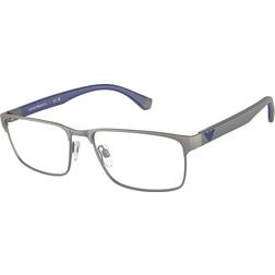 Emporio Armani EA1105 Fit 3095 Gunmetal Size Frame Only Blue Light Block Available Matte Gunmetal