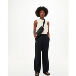 Whistles Fran Pleat Trousers, Black