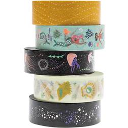 Rico Design Washi-Tape MERMAIDS 5er-Set mehrfarbig