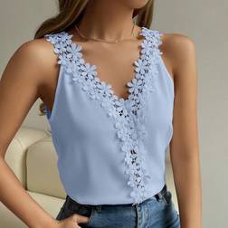 Shein Guipure Lace Panel Tank Top