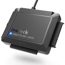 Inateck Adaptateur USB 3.0 vers IDE/SATA, Convertisseur pour 2.5/ 3.5 HDD/SSD Disque Dur, Un Secteur d'Alimentation 12V/2A et Un câble USB 3.0 Inclus