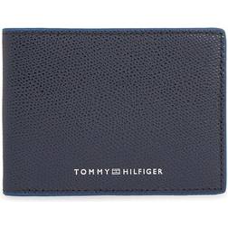 Tommy Hilfiger Elegant Dubbel Fack Läder Plånbok - Blue