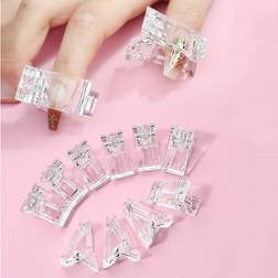 Shein 10pcs Nail Extension Gel Mold & Fixing Clip Set 10-pack