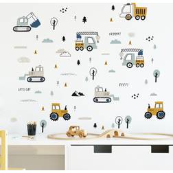 Shein 3pcs Excavator Pattern Sticker