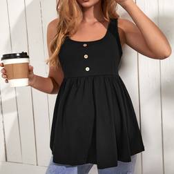 Shein Maternity Button Front Solid Tank Top