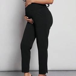 Shein Maternity Wide Waistband Slant Pocket Pants