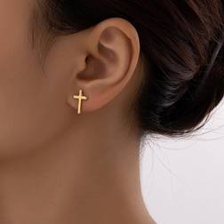 Shein Cross Decor Stud Earrings