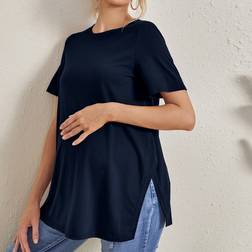 Shein Maternity Split Side Solid Tee