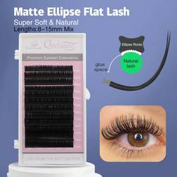Shein Mix Matte Flat Lashes Extension Split Tips - Ellipse