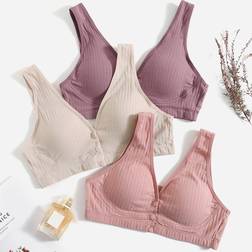 Shein 3pack Maternity Button Front Bra