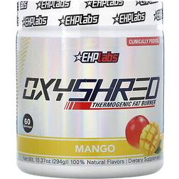EHPlabs OxyShred Preworkout Powder Energy Drink Fat Burner Mango 60 Servings