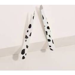 Shein Mini Dairy Cow Pattern Eyebrow Tweezers - Black/White