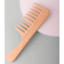 Shein Wide Tooth Comb,1Pc Bamboo Hairdressing Brush Detangling Comb