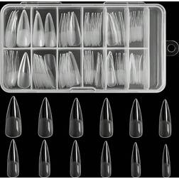 Shein Half-Matte Long Pointed False Nails - 12 Sizes