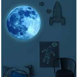Shein Plastic Modern Moon Pattern Wall Sticker