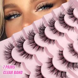 Shein Clear Band Faux Mink Lashes Natural Look - Fluffy Volume