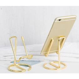 Shein 1pc Stainless Steel Desktop Phone Holder, Modern Solid Color Mobile Phone Rack For Home