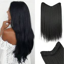 Shein 16 Inch 20 Inch 24 Inch Straight Black Synthetic V Hair Extension