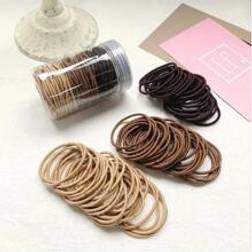 Shein 100pcs Boxed Coffee Color 2mm Thin Hair Ring