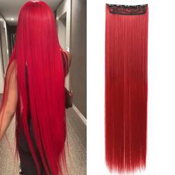Shein Red Extra Long Straight Hair Extensions 20 To 40 Inches