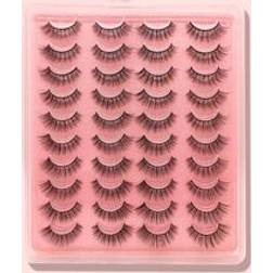 Shein 20pairs 3D Natural Silk False Eyelashes Pink Packing