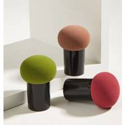 Shein Three packs of multi-color mushroom heads claret, green, brown sponge makeup brush mushroom head sponge mushroom head puff multi-color round makeup