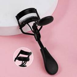 Shein Tragbare Edelstahl Wimpernzange Mit Kamm - Schwarz