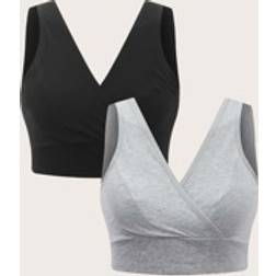 Shein 2pack Maternity Plain Bra
