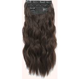 Shein 4PCS Clip Hair Extensions 20inch Wavy Hair Extensions Clip