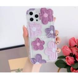 Shein Flower Pattern Clear Phone Case Compatible With iPhone 15/15Pro/15Plus/15Promax