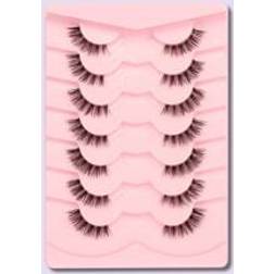 Shein Half Eye Lashes,7Pairs Separated Natural False Eyelashes Fake Eyelashes For Masquerade Suits Party