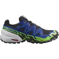 Salomon Spikecross 6 GTX - Black/Surf The Web/Green Gecko Blue