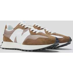 New Balance 327 Mesh Lea Marrone Sneakers Uomo - Beige