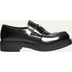 Prada 35mm Loafer Black Brushed Leather