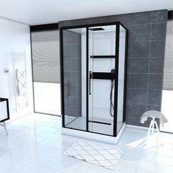 Aurlane Cabina Doccia Rettangolare 90x115x215 cm Bianco Extra