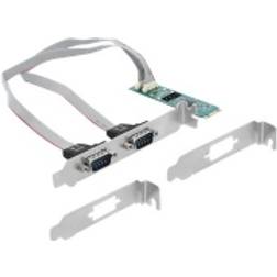 DeLock M.2 Card to 2 x Serial RS-232 DB9 with Standard and Low Profile slot brackets