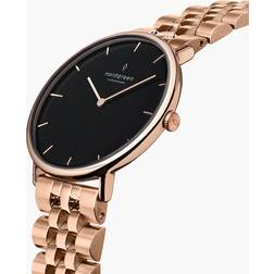 Nordgreen Scandinavian slim minimalist Rose Gold Case Silver 28mm Rose Gold Link