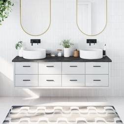 vidaXL Bathroom Countertop Dark Brown 180 x 60 x 2-4 cm