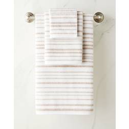 Cassadecor Urbane Stripe Cotton Bath Towel White