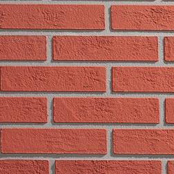 Wall!Supply 1/4 in. x 9.84 in. x 26.18 in. Ultra-Flex Brick Peel and Stick Red Wall Paneling