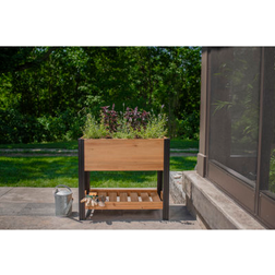 Vita Mezza Cedar Raised Planter Wood