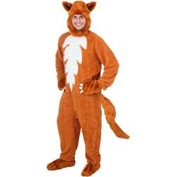 Fun Adult Fox Fancy Dress Costume Orange/White