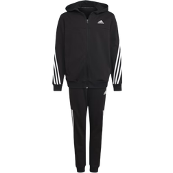 Adidas Boy's 3-Stripes Tracksuit - Black/White