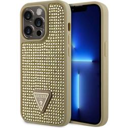 Guess iPhone 15 Pro Cover Rhinestone Guld