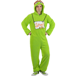 FUN.COM Adult Oscar the Grouch Onesie Costume