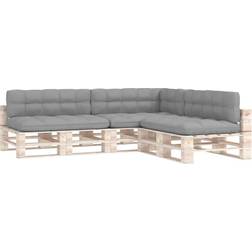 vidaXL Pallet Sofa Cojín de silla Gris (120x80cm)