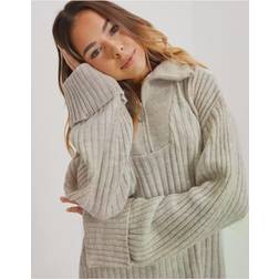 Pieces Pchasy Knitted Sweater - White Pepper