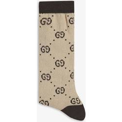 Gucci Girls Brown Kids GG Pattern Socks 6-12 Years Years