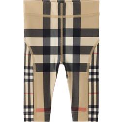 Burberry Contrast Check Stretch Nylon Leggings - Archive Beige (80613891)