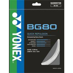 Yonex Bg 80 10 M Badminton Single String White 0.68mm